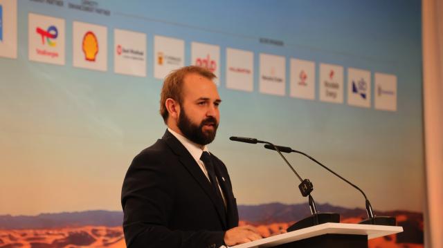 WINDHOEK, 19 August 2026 - Travis Smithard, CEO of Rhino Resources, at the official opening of the fourth edition of the Namibia Oil and Gas Conference. (Photo by: Justina Shuumbwa) NAMPA 