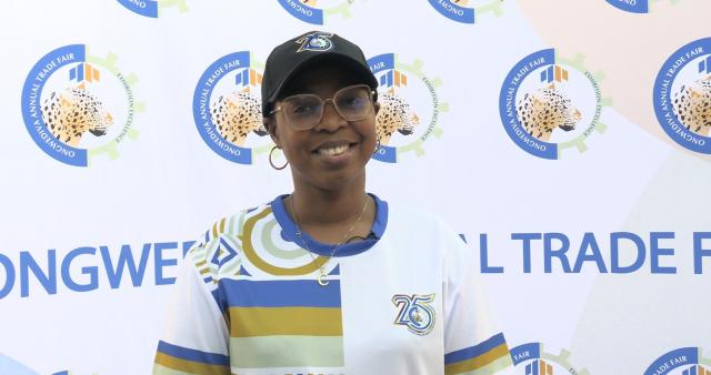 WINDHOEK, 21 August 2026 - Lonia Nghuulikwa Convenor of Markerting & Publicity and Ongwediva Annual Trade Fair Preparatory Committee Member at the Ongwediva at the Ongwediva Annual Trade Fair. (Photo: Ali Negumbo) NAMPA