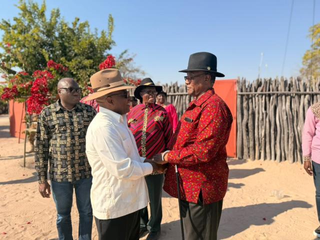UUKWANDONGO, 22 August 2026 — Omukwaniilwa (King) Johannes Mupiya of the Ongandjera Traditional Authority has officially handed over more than 60 hectares of fertile land to the state to bolster agricultural production and national food security. Prime Minister Dr. Elijah Ngurare accepted the land grant on behalf of the government during a ceremony on Saturday. (Photo: Contributed) NAMPA.