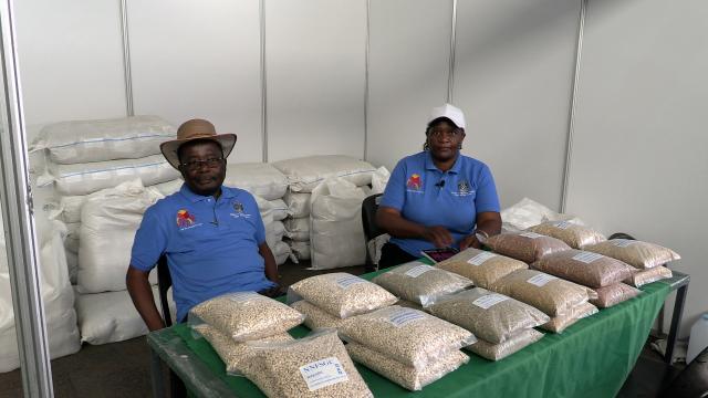 ONGWEDIVA, 24 August 2026 - Members of the Northern Namibia Farmers Seed Grower Cooperative exhibiting at the 25th Ongwediva Annual Trade Fair. (Photo: Esther Gabriel) NAMPA 