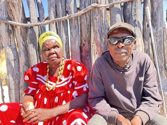 OSHIKUNDE, 17 August 2026 - Former war veterans who were injured in the armed liberation struggle, Anna Thomas and her husband, Julius Petrus, at their home in Omutwewomunhu village, Oshikunde Constituency. (Photo: Eba Kandovazu) NAMPA