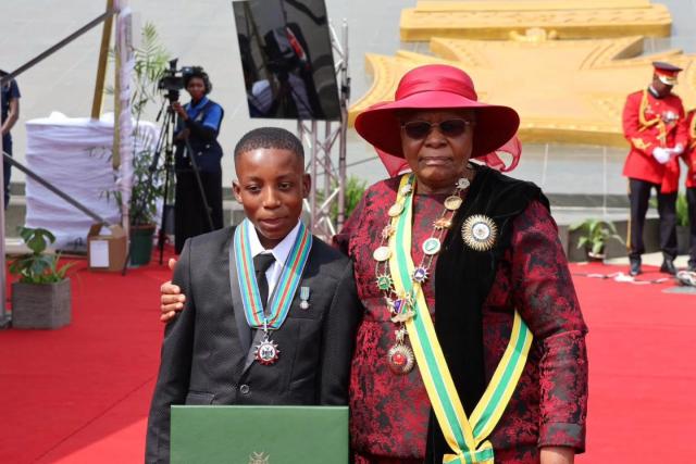 WINDHOEK, 26 August 2026 - President Netumbo Nandi-Ndaitwah has granted national hero status to 16-year-old Cornelius Tulotokela Shimwaafeni, making him the youngest recipient in history. (Photo by: Uakutura Kambaekua) NAMPA.