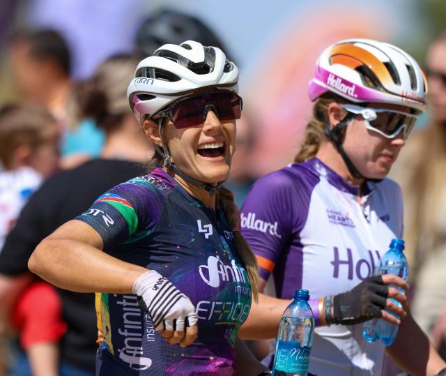 GROSS BARMAN - Namibia’s international female cyclist Vera Looser after completing the Khomas100 ride which sees riders cycling from Windhoek to Gross Barman in Okahandja. Namibia's Alex Miller won the 140km men's category while South Africa's Hayley Preen won the women's category. Looser came second. (Photo: Hesron Kapanga) NAMPA