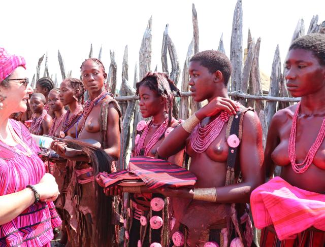 OUTAPI, 28 August 2026 - Minister of Education, Innovation, Youth, Sport, Arts and Culture, Sanet Steenkamp speaks to the Initiates at the Olufuko Annual Cultural Festival grounds. (Photo: Ali Negumbo) NAMPA