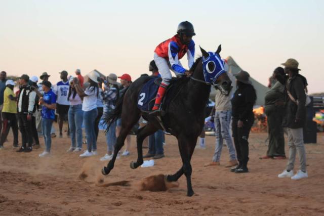 KARIBIB, 30 August 2026 - Whisper from Angermund Racing emerged victorious at the Karibib Horseracing Bonanza (Photo: Contributed) NAMPA 