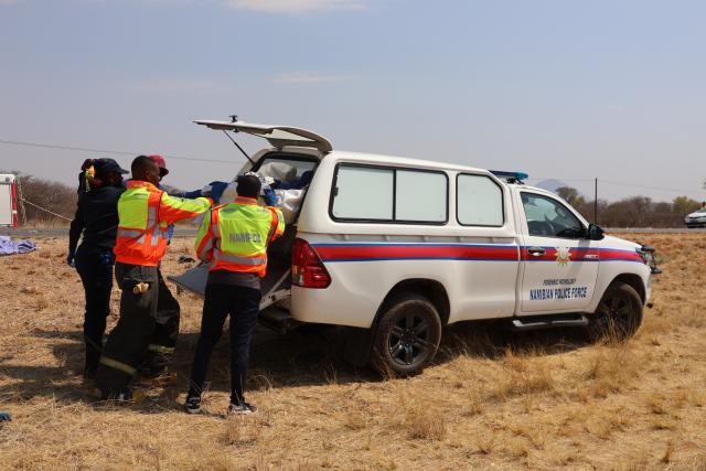 OTJIWARONGO, 31 August 2026 - Four people died in an accident after a 16-seater minibus and Ford Bantam collided head-on approximately 120 kilometres south of Otjiwarongo on Monday. (Photo by: Mulisa Simiyasa) NAMPA