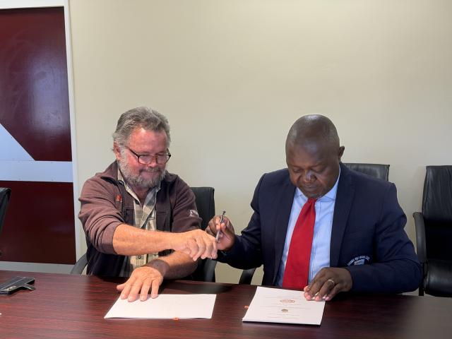 NKURENKURU, 31 August 2026- Kavango West Regional Council on Monday signed a Memorandum of Understanding (MOU) with Metzger Koranyara Trading CC .

(Photo: Lylie Joel)
NAMPA