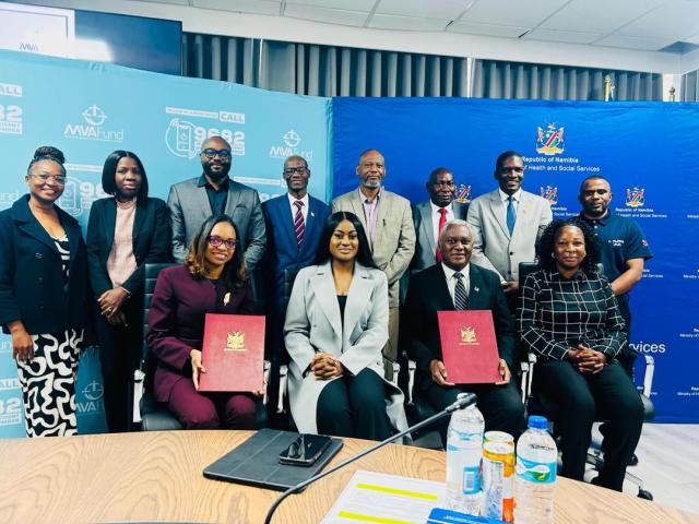 WINDHOEK, 03 September 2026 - Representatives from MVA Fund and the Ministry of Health and Social Services at the MoU signing. (Photo: Contributed) 
