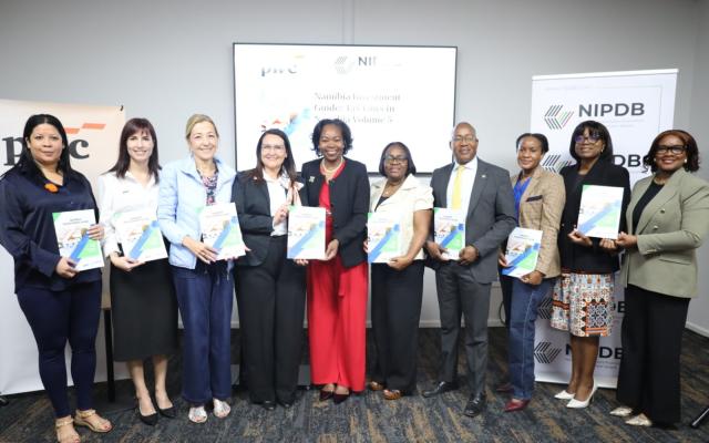 WINDHOEK, 04 September 2026- NIPDB delegation and PWC delegation pictured at the launch of the Namibia Investment Guide: Tax Laws in
Namibia, Volume 5. (Photo: Contributed) 