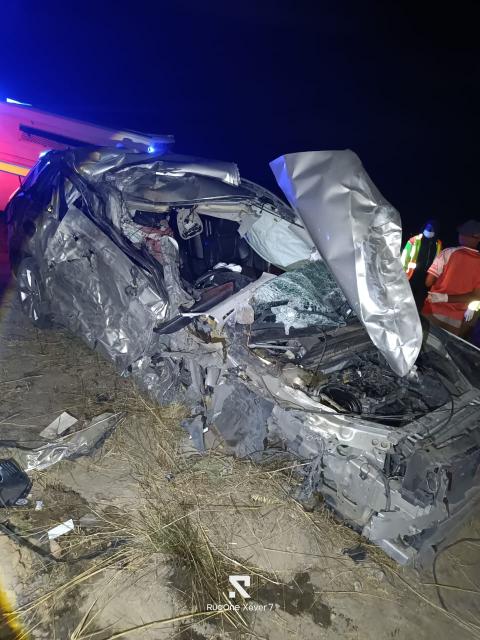 CHETTO, 05 September 2026 – The Namibian Police Force (NamPol) is investigating a case of reckless and negligent driving, alongside culpable homicide, after three people died on the spot in a collision involving a Volvo station wagon and a Shacman truck.

(Photo: Contributed)

