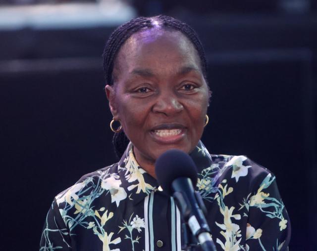 WINDHOEK, 02 September 2026 - Minister of Finance, Ericah Shafudah, addresses members of the public during the Creative, Sport and Tourism Expo that was held at the Hage Geingob Rugby Stadium in Windhoek. (Photo: Hesron Kapanga) NAMPA