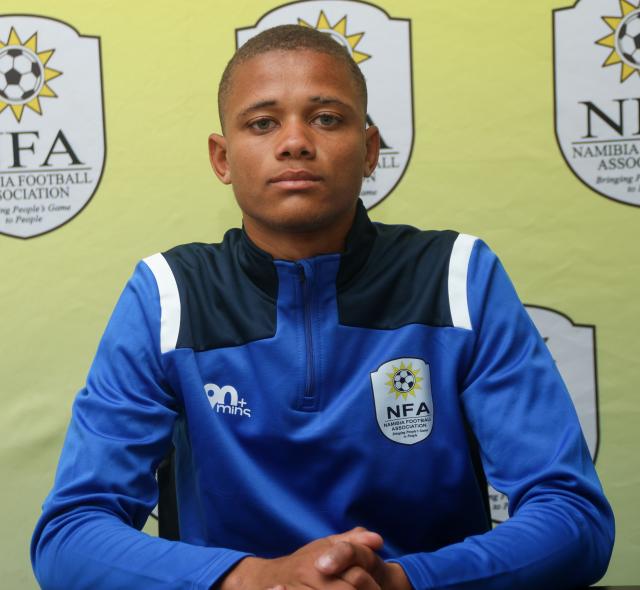 WINDHOEK, 09 September 2026 - Young Warriors goalkeeper Micheni Kavendjii during the Under-20 national team announcement ahead of the Confederation of Southern African Football Associations (COSAFA) Under-20 Championship in Mozambique. (Photo: Hesron Kapanga) NAMPA