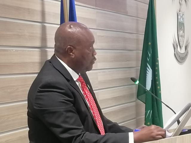 OTJIWARONGO, 10 September 2026 - The Executive Director in the Office of the Prime Minister, Shivute Indongo speaks on Thursday at the two-day National Disaster Risk Management Policy workshop underway at the Otjozondjupa Regional Council chambers in Otjiwarongo. 
(NAMPA)
MS/