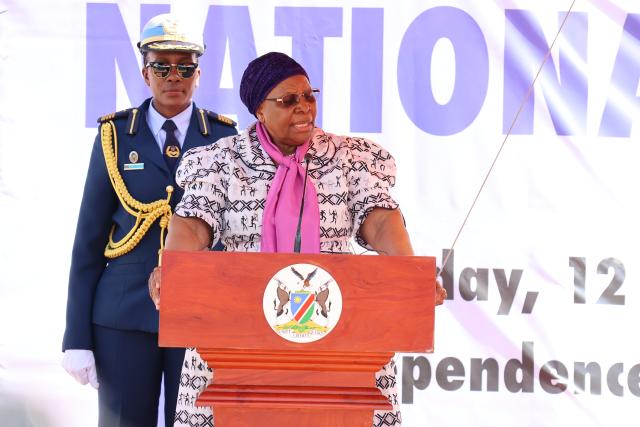 WINDHOEK, 12 September 2026 - President Netumbo Nandi-Ndaitwah addresses the nation at the Independence Arena in Katutura during the National Day of Prayer, calling for behavioral transformation to save lives. (Photo by: Uakutura Kambaeku) NAMPA.