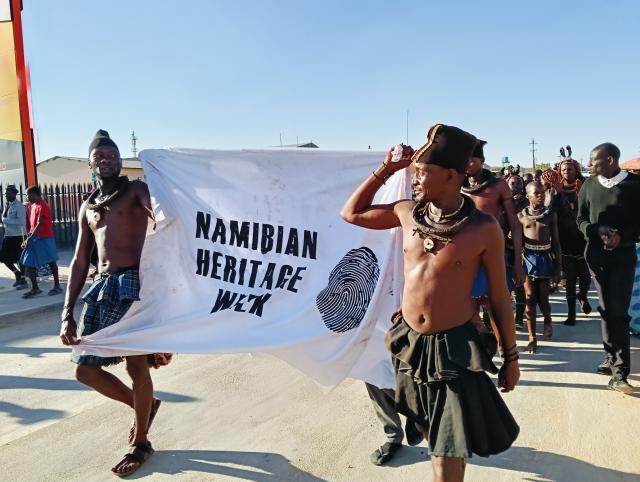 OPUWO, 15 September 2026- Community members walk through the streets of Opuwo on Monday as part of activities marking the official launch of Namibian Heritage Week 2026. (Photo: Kaviveterue Virere) NAMPA 