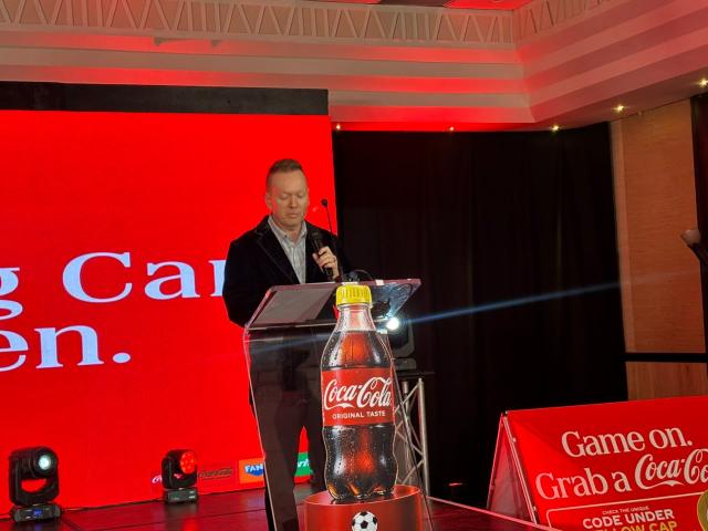 WINDHOEK, 15 September 2026 - Coca-Cola Namibia sales director Maguire Mulder at  the Coca-Cola Namibia 2026 Under-the-Cap National Consumer Promotion Launch. (Photo: Contributed) NAMPA