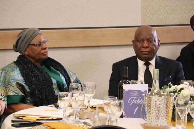 WINDHOEK, 16 September 2026 – President Netumbo Nandi-Ndaitwah, alongside the First Gentleman, Epaphras Denga Ndaitwah, pictured during the high-profile Cuba Solidarity Fundraising Gala Dinner held at the NamPower Convention Centre in Windhoek on Wednesday evening. (Photo by: Uakutura Kambaekua) NAMPA