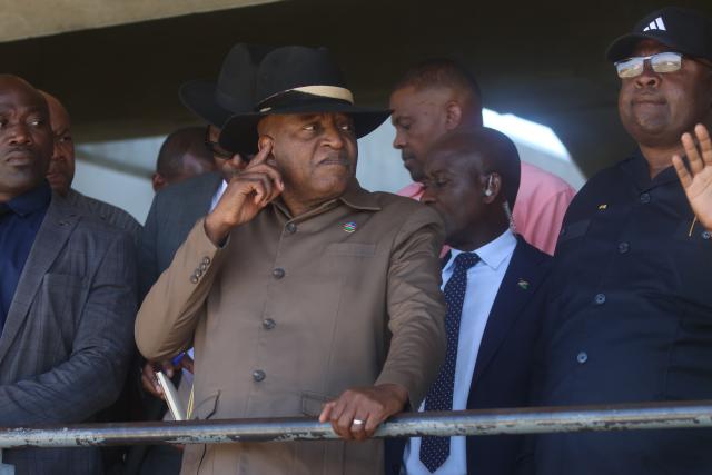 WINDHOEK, 17 September 2026 - Prime Minister Elijah Ngurare while paying a surprise visit at the Sam Nujoma Stadium to familiarise himself with the renovation work. (Photo: Hesron Kapanga) NAMPA 
