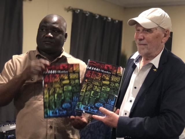 NKURENKURU, 19 September 2026- The Deputy Minister of Environment, Forestry and Tourism, Anselm Marungu together with Author Hans‑Martin Milk at the officially launched of the book “Trees of Nkurenkuru” on Friday at Pahukeni Guesthouse in Nkurenkuru.

(Photo: Lylie Joel)
NAMPA