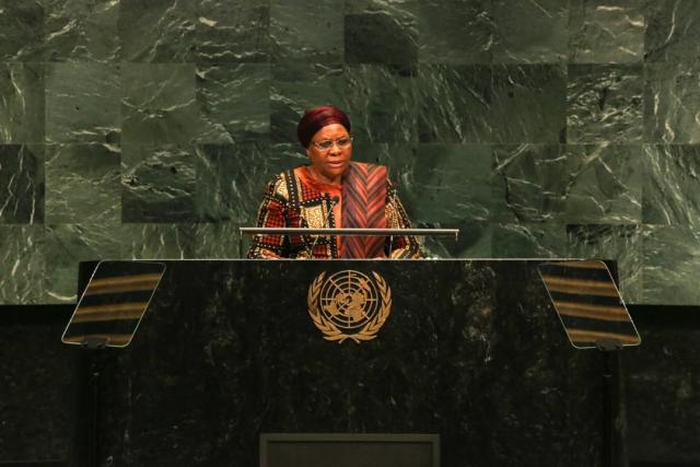 WINDHOEK, 23 September 2026 - President Netumbo Nandi-Ndaitwah during her address at the UN General Assembly in New York (Photo: Contributed) NAMPA
