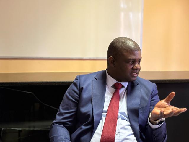 NCAMAGORO, 24 September 2026- Deputy Minister of Information and Communication Technology Wenzel Kavaka during the courtesy visit to Kavango West Regional Governor Verna Sinimbo at the Ncamagoro constituency office on Thursday.

(Photo: Lylie Joel)
NAMPA