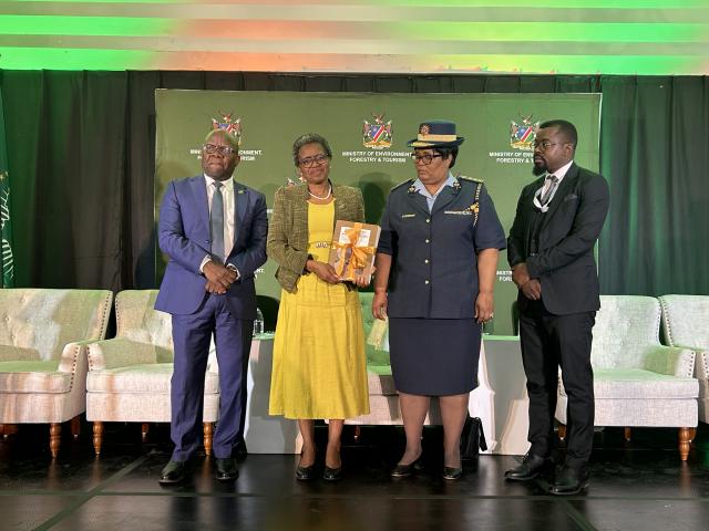 Windhoek, 28 September 2026- Minister of Environment, Forestry and Tourism, Indileni Daniel and Acting Inspector General Anna-Marrie Nainda. (photo by Eba Kandovazu). NAMPA