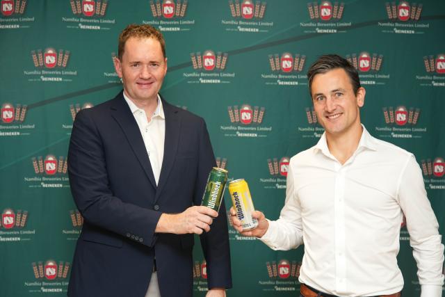 WINDHOEK, 28 September 2026 - Namibia Breweries Limited (NBL) says its half-year operating profit fell to N$222 million from N$279 million after the end of its minimum supply arrangement with HEINEKEN Beverages South Africa cut beer exports to that market by 38.2%.

In the foto Waldemar von Lieres, Managing Director and Willem Bierens de Haan, Finance Director.

(Photo contributed) NAMPA 