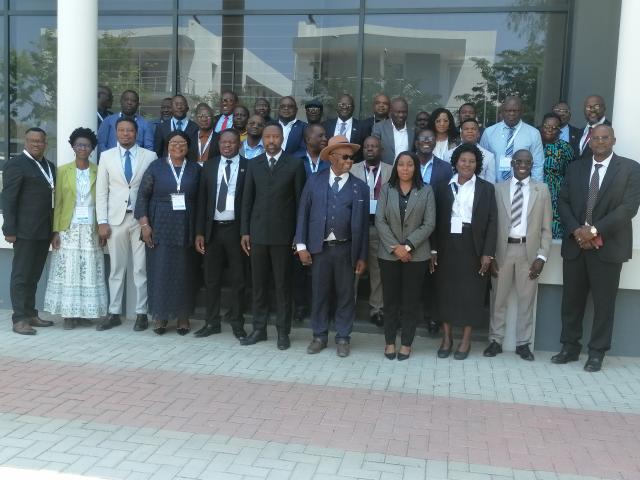 OTJIWARONGO, 29 September 2026 - A group photo of members of the National Council and regional constituency councillors from the 14 regions on Tuesday morning at Otjiwarongo where they are attending a four-day consultative conference. (Photo by: Mulisa Simiyasa) NAMPA 