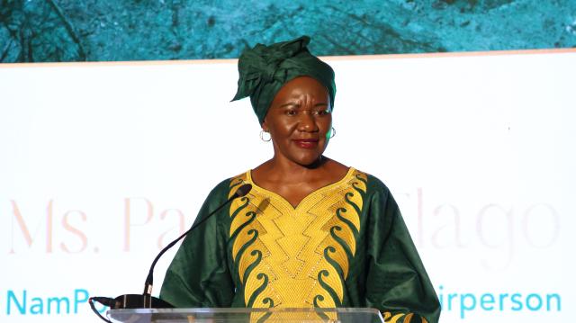 WINDHOEK, 30 September 2026 - NamPower board deputy chairperson Paulina Elago, speaking at the launch of NamPower's Integrated Strategic Business Plan (ISBP) 2026-2030 on Tuesday.

(Photo by: Chelva Wells)
