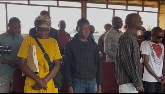 RUNDU, 03 October 2026 - The visually impaired people from the Sauyemwa Centre welcoming the Vice President Lucia Witbooi on Saturday. (Photo by: Sawi Hausiku) NAMPA 