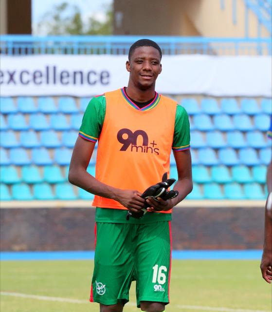 GABORONE, 05 October 2026- National U23 player Brago Rukoro while warming up ahead of their match against Angola during the 2028 Olympic Qualifiers in Gaborone, Botswana. (Photo: contributed) NAMPA 