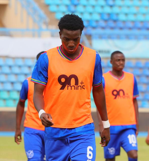 GABORONE, 05 October 2026- National U23 player while warming up ahead of their match against Angola during the 2028 Olympic Qualifiers in Gaborone, Botswana. (Photo: contribute) NAMPA 