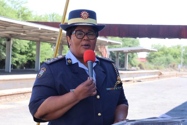 WINDHOEK, 13 October 2026 - Acting Inspector-General of the Namibian Police Force, Major General Anne-Marie Nainda, during the official launch of TransNamib Rail Safety Week 2026

(Photo by: Chelva Wells) NAMPA