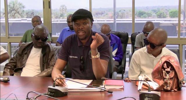 NKURENKURU, 13 October 2026- Namibia Federation of the Visually Impaired (NFVI) Country Director Moses Nghipandulwa at Kavango West Regional Council Office on Tuesday as they have started with white cane safety and disability inclusion awareness campaign.

(photo: Contributed)