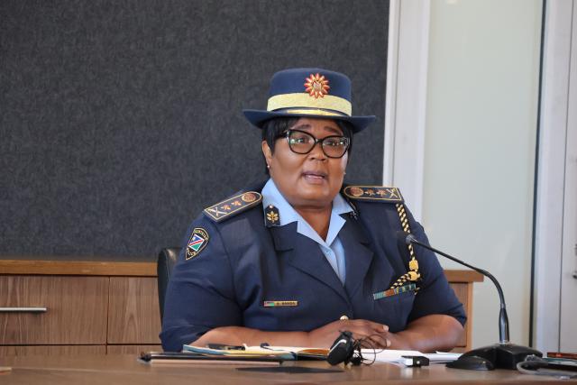 WINDHOEK, 14 October 2026 - Acting Inspector-General of the Namibian Police Force, Major-General Anne-Marie Nainda, has confirmed the arrest and forthcoming formal charges of a suspect in connection with the Okahandja child murders. (Photo by: Andreas Thomas) NAMPA