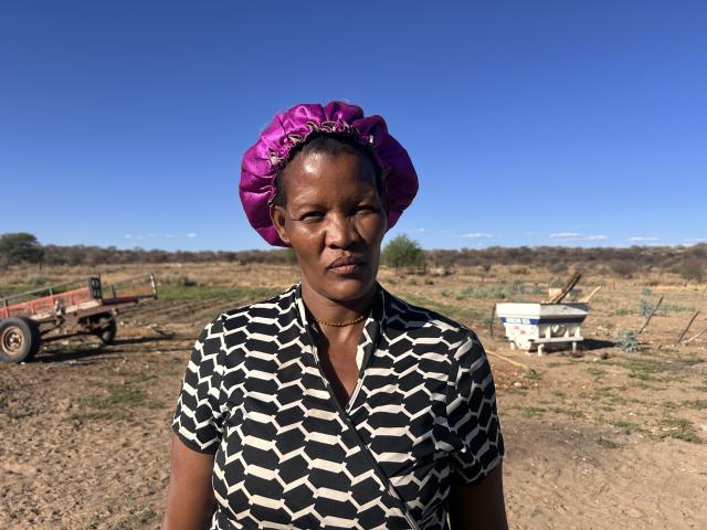 OKAHANDJA, 14 October 2026- Sylvia Tjivikua, the mother of Karinambande Muundjua pictured at their home, just outside Okahandja, close to a bridge where the body of Ingrid Maasdorp was discovered. (Photo by Eva Kandovazu). NAMPA