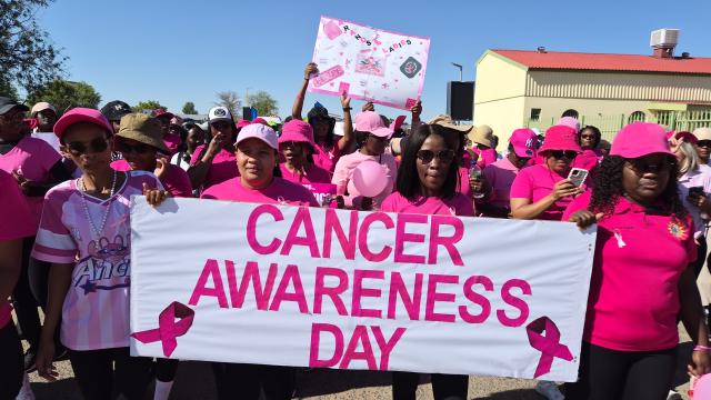 MARIENTAL, 16 October 2026- Hardap Nampol Women Network hosts 5km breast cancer awareness walk in Mariental. (Photo: Joe-Chintha Garises) Nampa 