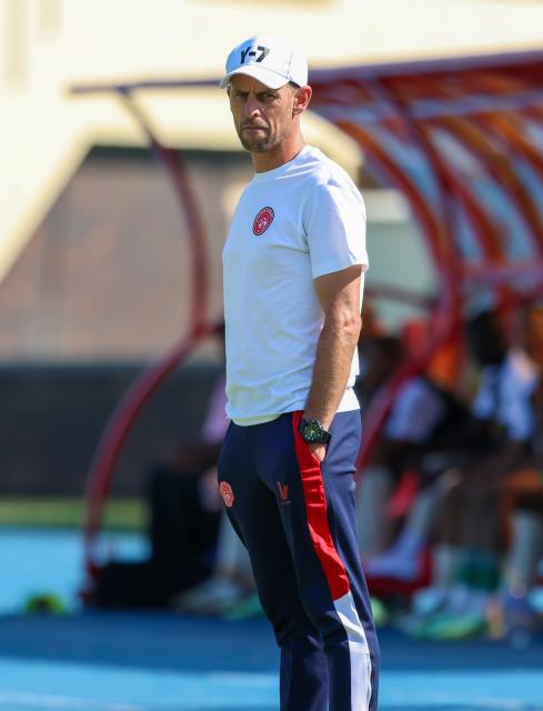 GABORONE, 17 October 2026 - African Stars head coach Gerald Günther during their Confederation of African Football (CAF), Champions League second round first priliminary game at the National Stadium of Botswana in Gaborone. Pirates won the match 1-0. (Photo by: Hesron Kapanga) NAMPA