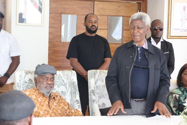 WINDHOEK, 18 October 2026 — Former Cabinet Minister Ben Amathila, along with other politicians, diplomats, and family friends, joined former President Hifikepunye Pohamba on Sunday to pay tribute following the passing of his wife, former First Lady Penexupifo Pohamba, who died in Windhoek on Saturday. (Photo by: Uakutura Kambaekua) NAMPA