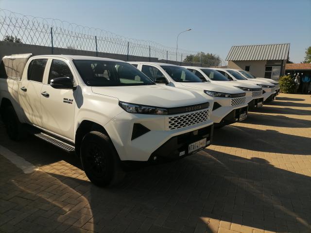 OTJIWARONGO, 20 October 2026 - The six newly acquired vehicles for the traditional leaders which were handed over to them at the 27th annual meeting of Council of Traditional Leaders in Namibia on Tuesday afternoon at Otjiwarongo. (Photo by: Mulisa Simiyasa) NAMPA 