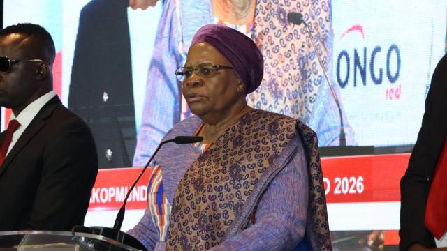 SWAKOPMUND, 23 October 2026 - President Netumbo Nandi-Ndaitwah speaking at the opening of the Swakopmund International Trade Expo (SWAiTEX) at Swakopmund on Friday. (Photo by: Isabel Bento) NAMPA