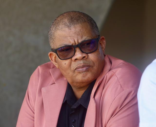 WINDHOEK, 07 October 2026 - Acting Secretary General of the Namibia Football Association Mabos Vries pictured at the Sam Nujoma Stadium in Katutura during the prime minister's surprise visit to assess renovations that are being carried out in preparation of Confederation of African Football accredited matches. (Photo: Hesron Kapanga) NAMPA