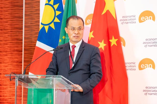 WINDHOEK, 27 October 2026 - China's Ambassador to Namibia Zhao Weiping speaking at the China-Africa Cooperation Symposium in Windhoek on Tuesday. (Photo: Contributed)