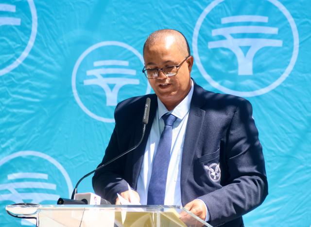 WINDHOEK, 27 October 2026 - Namibia Football Association Vice-President Jakobus Markus pictured during the official launch of the Women’s Super League in Windhoek. (Photo by: Hesron Kapanga) NAMPA