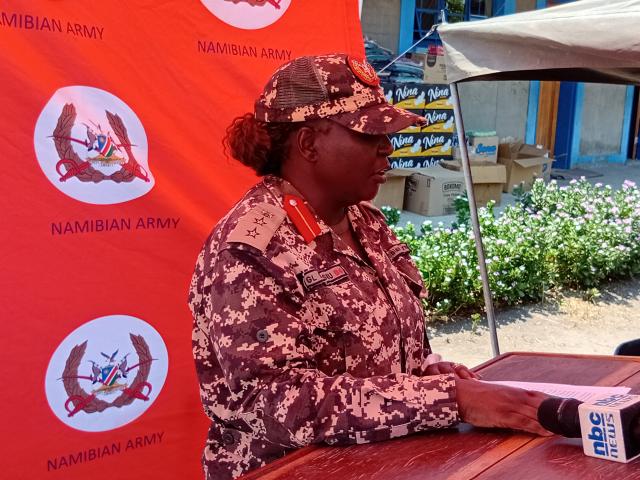NANKUTWE, 28 October 2026 - Speaking at the Nankutwe ceremony on behalf of the NDF Women’s Network, Colonel Glenda Lukubwe Simasiku, the Senior Staff Officer heading the Gender Division at MODVA, highlighted the hidden educational toll that natural disasters inflict on young learners, particularly adolescent girls.

(Photo: Michael Mutonga Liswaniso) NAMPA 