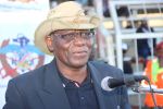 OTJIWARONGO, 02 June 2016 - Former Chief of the Defence Force(CDF), retired Lieutenant-General Epaphras Denga Ndaitwah gives remarks during the third Defence Force Foundation (DFF) Annual Sport Tournament held at Mokati Stadium in Otjiwarongo. The tournament marked the 26th anniversary of the NDF. (Photo by: Joseph Nekaya) NAMPA