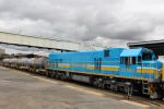 WINDHOEK, 01 March 2017- One of six newly acquired TransNamib locomotives and four of the 90 sulphuric acid tankers launched in the capital on Wednesday. (Photo by: Etuna Shikalepo) NAMPA 