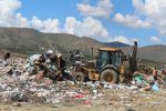 Windhoek, 23 March 2018 - A backhoe loader is pictured here during operating hours at City of Windhoek's Kupferberg waste disposal site on the outskirts of Windhoek. (Photo by: Edward Mumbuu Jnr)