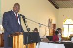 OMUTHIYA, 17 July 2020 – Oshikoto Region Governor Penda Ya Ndakolo delivering his State of the Region Address (SORA) at Omuthiya on Friday, 17 July 2020. (Photo by: Mathias Nanghanda) NAMPA