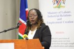 WINDHOEK, 21 November 2023 - Ministry of Labour Executive Director Lydia Indombo. (Photo by: Andreas Thomas) NAMPA 